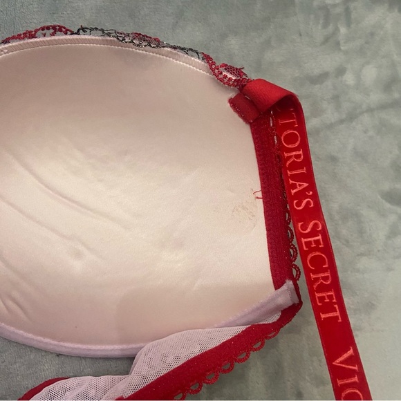 New! Victoria’s Secret Very Sexy Lilac Red Rosebud Dot Push-Up Bra 4761 - Picture 8 of 11